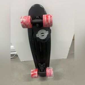 Black Classic Kryptonics Skateboard with Red Wheels